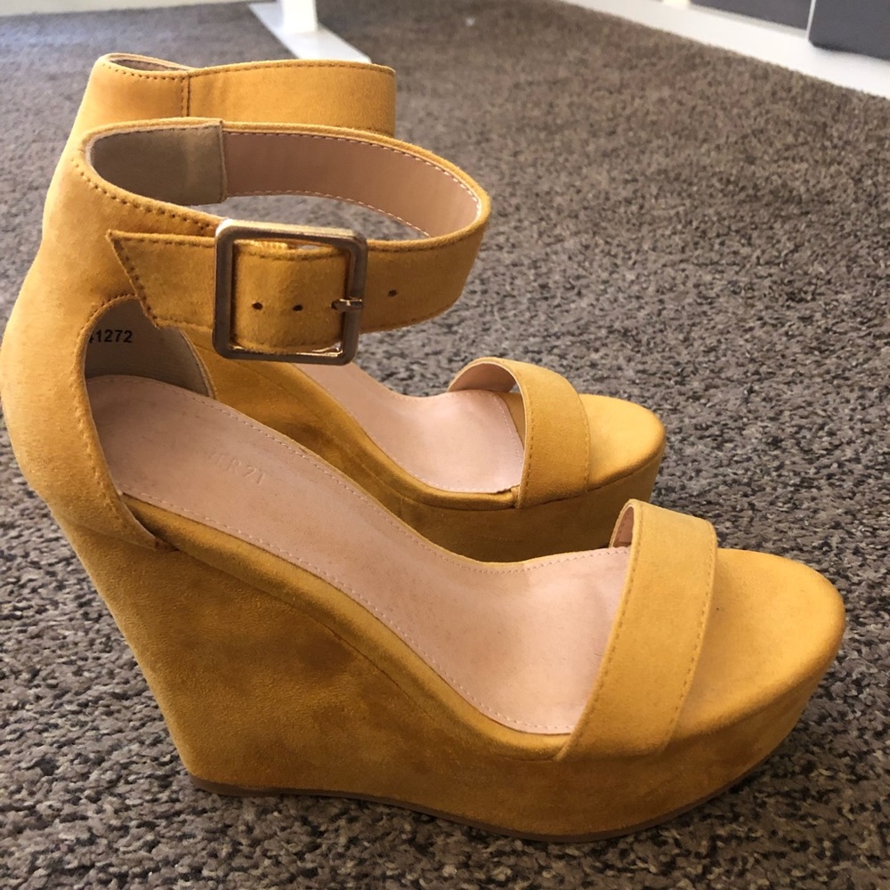 Yellow Wedge Heels